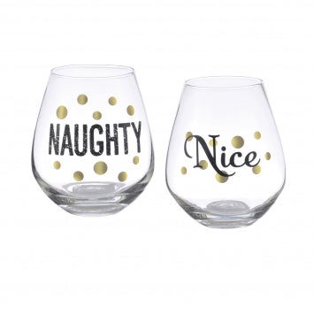 Festive Stemless Wine Glass - Meyer's Market