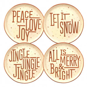 Gold And White Holliday Accent Plates - Meyer's Market