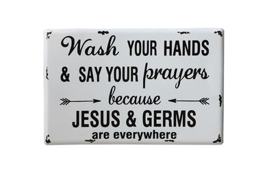 Jesus And Germs Sign - Meyer's Market