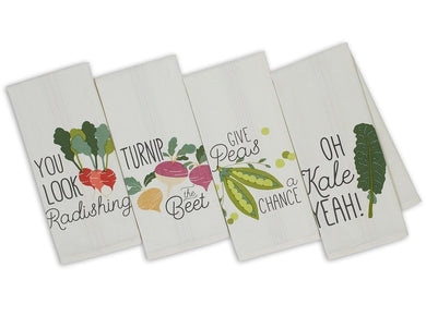 Punny Veggies Printed Dishtowels - Meyer's Market