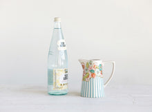 Floral & Blue Striped Pitcher - Meyer's Market