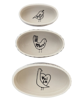 Oval French Bird Ramekin Set - Meyer's Market