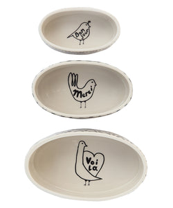 Oval French Bird Ramekin Set - Meyer's Market