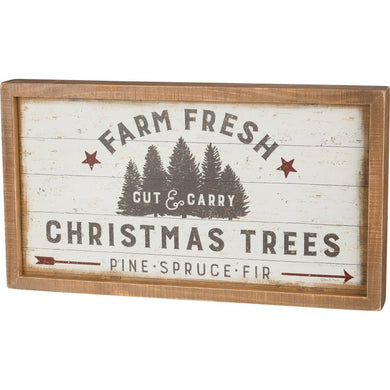 Farm Fresh Christmas Trees Box Sign - Meyer's Market