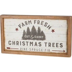 Farm Fresh Christmas Trees Box Sign - Meyer's Market