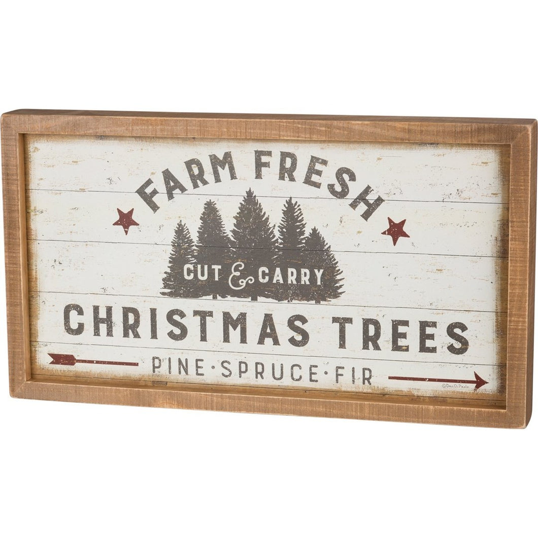 Farm Fresh Christmas Trees Box Sign - Meyer's Market