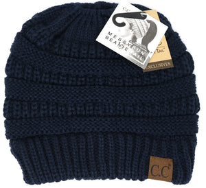 C.C Solid Messy Bun Beanie - Meyer's Market