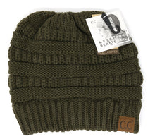 C.C Solid Messy Bun Beanie - Meyer's Market