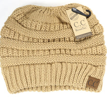C.C Solid Messy Bun Beanie - Meyer's Market