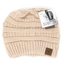 C.C Solid Messy Bun Beanie - Meyer's Market