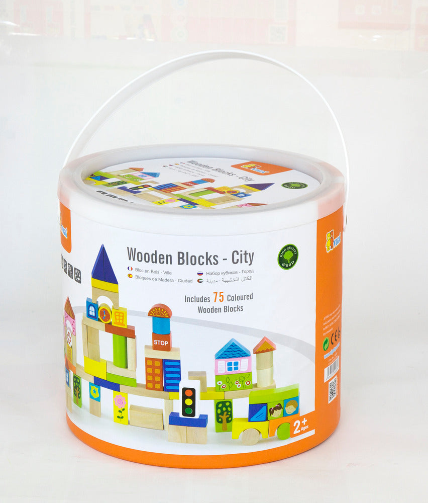 Wooden Block Bucket - Meyer's Market