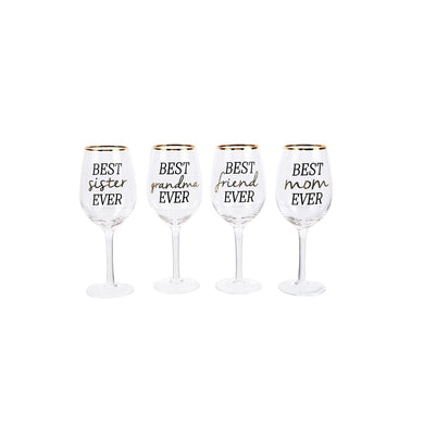 Family Sayings Wine Glass - Meyer's Market