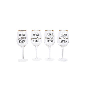 Family Sayings Wine Glass - Meyer's Market