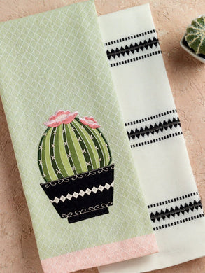 Set Of 2: Cactus Kitchen Towel - Meyer's Market