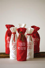 Christmas Fabric Wine Bags with Drawstring - Meyer's Market